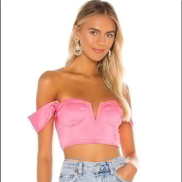 superdown Tops - REVOLVE X SUPERDOWN hot pink coralia bustier top size small NWT